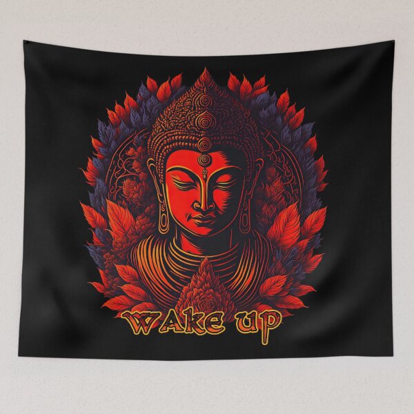 Item preview, Wake Up Buddha designed and sold by ZenStickConcept.