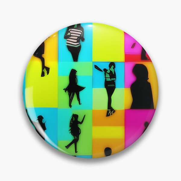 Item preview, Neon Back to the 80s Slogan with Bright Bold Retro Silhoettes Grid designed and sold by Celebration Printables.