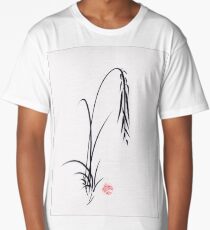 "Still Moments" Sumi-e ink brush painting by Rebecca Rees Long T-Shirt
