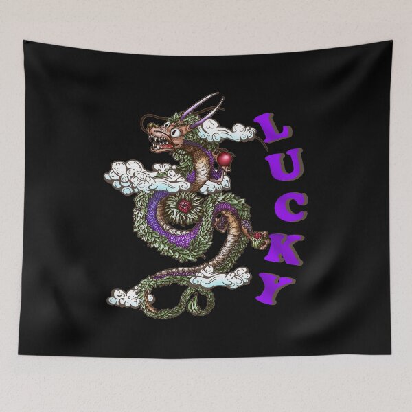 Item preview, Chinese Lucky Leaf Dragon Holding Blooming Tea Blossoms  designed and sold by iduzarts.