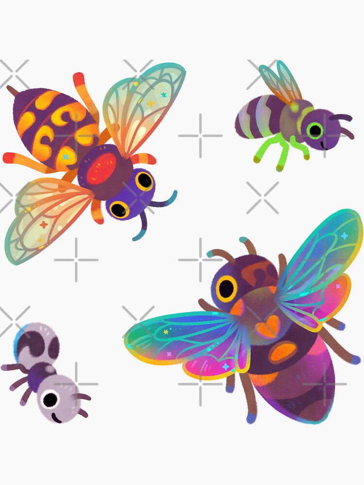 Honey bees Sticker for Sale by pikaole