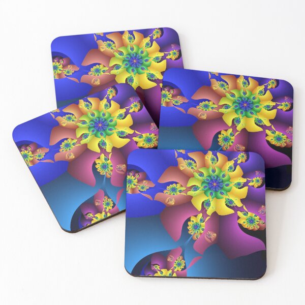 Item preview, Colourful Floral Fractal designed and sold by pinkal.