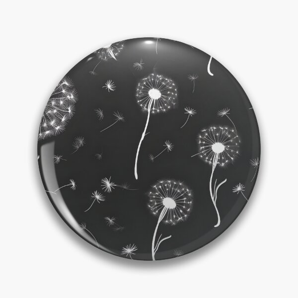 Item preview, Pattern - Black and White Dandelions designed and sold by Stacey Hallock.
