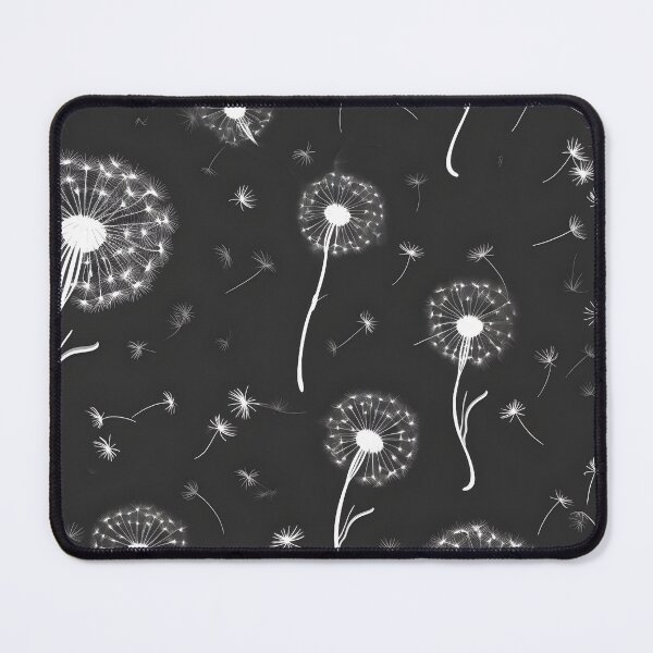 Item preview, Pattern - Black and White Dandelions designed and sold by Stacey Hallock.