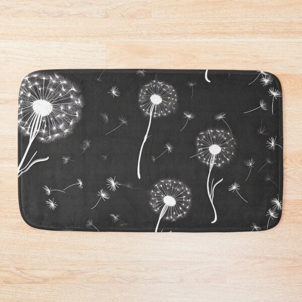 Item preview, Pattern - Black and White Dandelions designed and sold by Stacey Hallock.