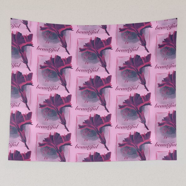 Aperçu de l'œuvre Copy of papillon vert fleur rose créée et vendue par Fransyn.