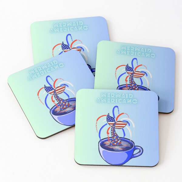 Item preview, Mermaid Americano (Green and Blue) designed and sold by octopuscafe.
