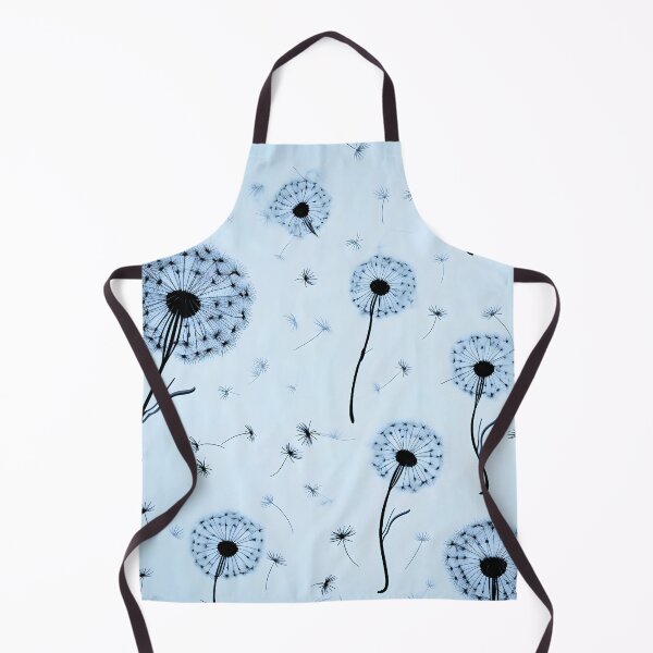 Item preview, Pattern - Black and Blue Dandelions designed and sold by Stacey Hallock.
