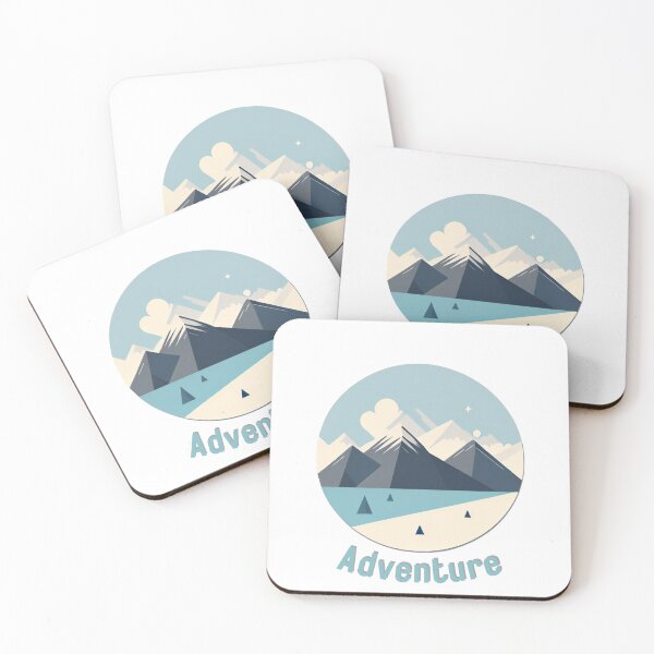 Item preview, Flat Design Mountain Icon Art Print designed and sold by tsurugidesigns.