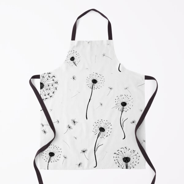 Item preview, Pattern - White and Black Dandelions designed and sold by Stacey Hallock.