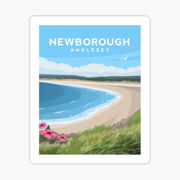 "Newborough Beach, Anglesey North Wales" Sticker for Sale by typelab