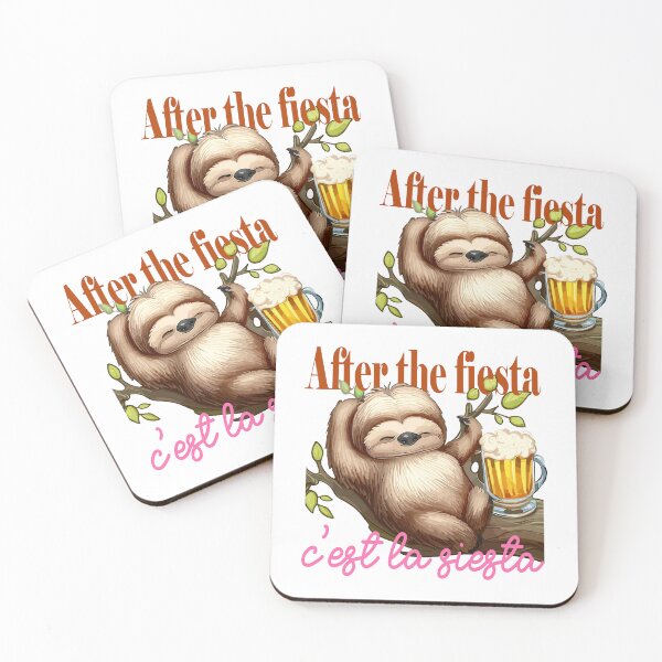Item preview, Sleeping Sloth Party Illustration designed and sold by The Funscape Store.