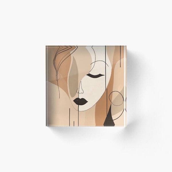 Item preview, Modern Mid century woman artwork muted colors IV designed and sold by Sara-Design2.