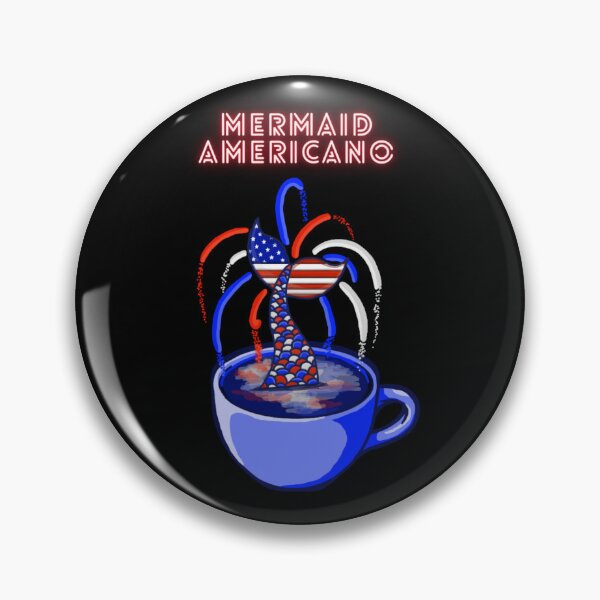 Item preview, Mermaid Americano (Black) designed and sold by octopuscafe.