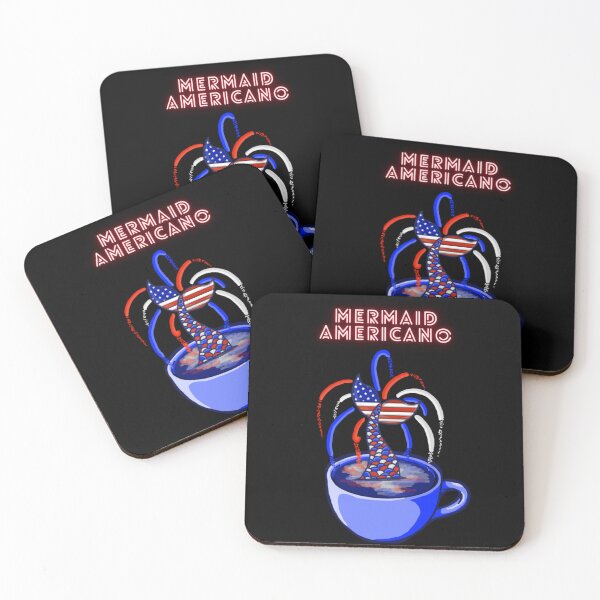 Item preview, Mermaid Americano (Black) designed and sold by octopuscafe.