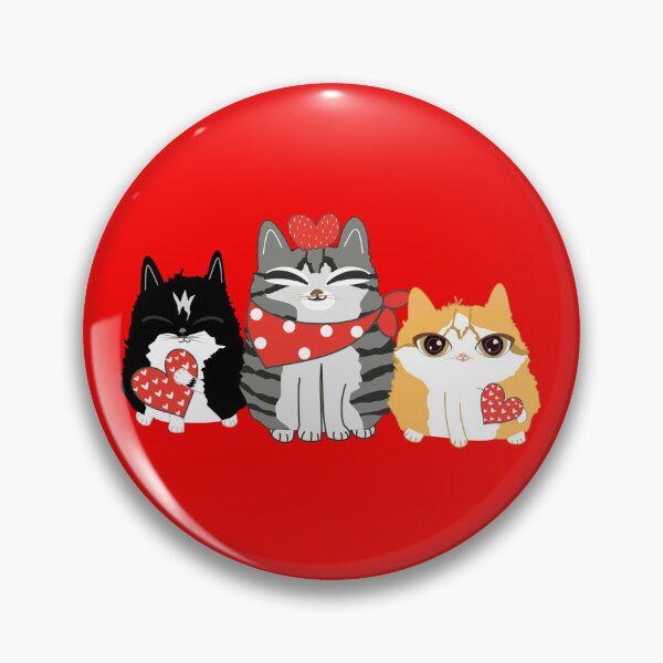 Item preview, Love Trio: Valentine's Day Kittens Illustration designed and sold by blancheart1.