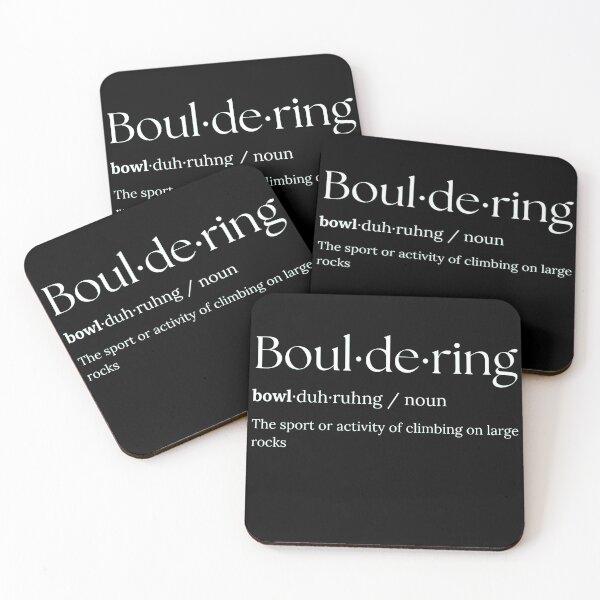 Item preview, Bouldering Design with Pronunciation and Definition | Adventure Sports Shirt designed and sold by Liezdesign.