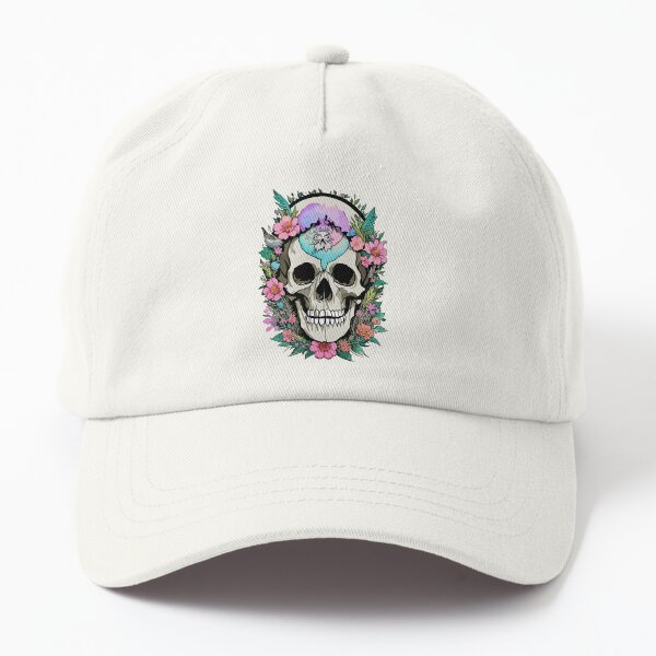 Aperçu de l'œuvre Crâne Floral Boho créée et vendue par TrickstersTrove.