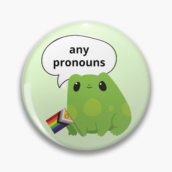 Item preview, Frog Any Pronouns designed and sold by Furia LGBTQ+ Accessories.