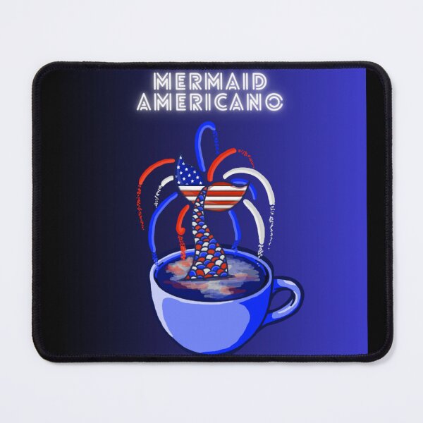 Item preview, Mermaid Americano (Black and Blue) designed and sold by octopuscafe.