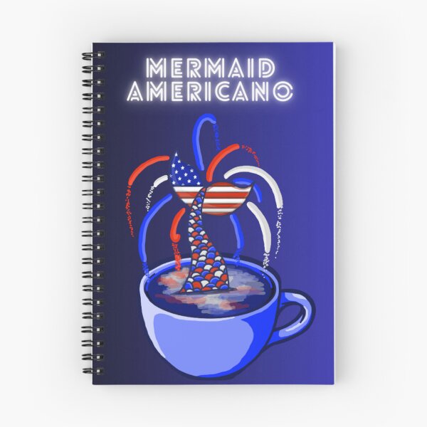 Item preview, Mermaid Americano (Black and Blue) designed and sold by octopuscafe.