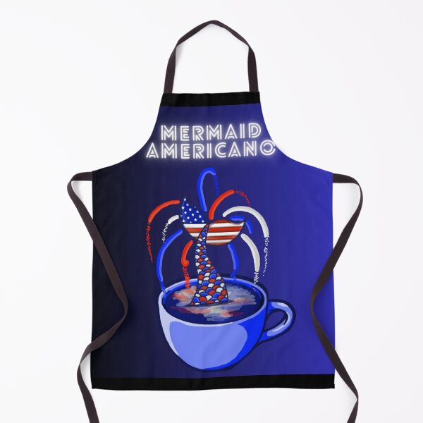Item preview, Mermaid Americano (Black and Blue) designed and sold by octopuscafe.
