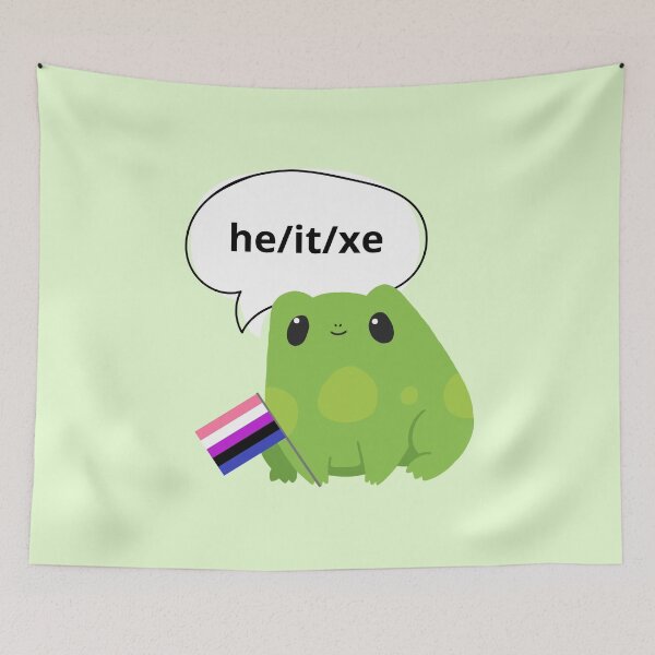 Item preview, Frog Pronouns He/It/Xe Pronoun designed and sold by Furia LGBTQ+ Accessories.