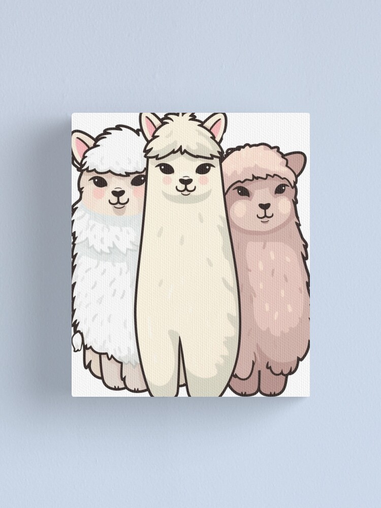 Llama Loco Trio Sticker Set Flora Beige Belle and Pink Poppy