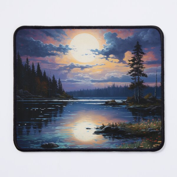 Item preview, Sunset Over Majestic Lake designed and sold by MerikuroCreates.