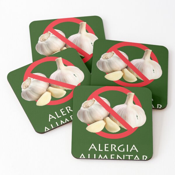 Item preview, PORTUGUESE: “ALERGIA ALIMENTAR” No GARLIC designed and sold by WhiteShirtGuy.