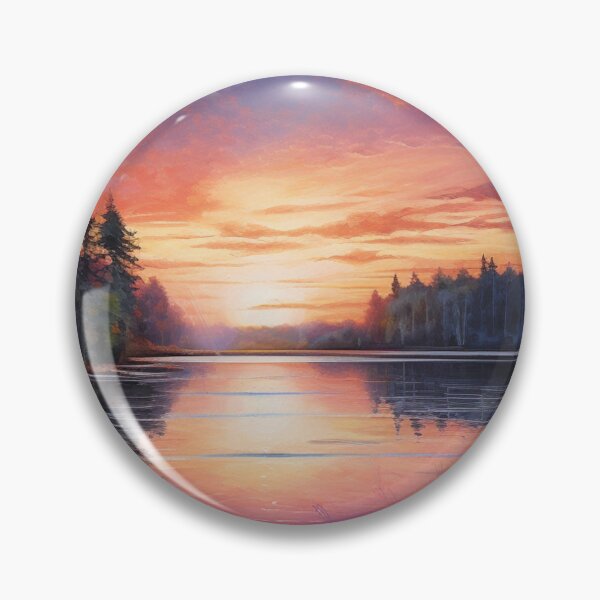 Item preview, Sunrise over majestic lake  designed and sold by MerikuroCreates.
