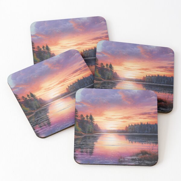 Item preview, Sunrise over majestic lake  designed and sold by MerikuroCreates.