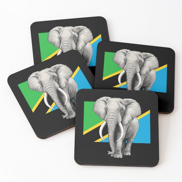 Item preview, Elephant Flag of Tanzania designed and sold by NicGrayGraphic.