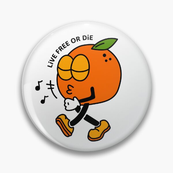 Item preview, cartoon orange walking and whistling designed and sold by ThirdEyeLemon.
