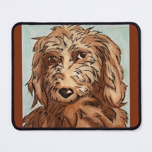 Item preview, Cute Red Labradoodle Dog Using Copic Markers designed and sold by Olitvia.