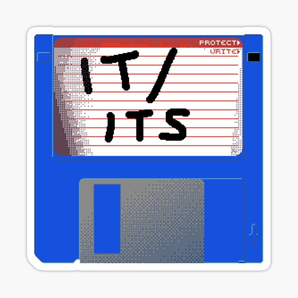 Gender Floppy Disk - It/Its Sticker