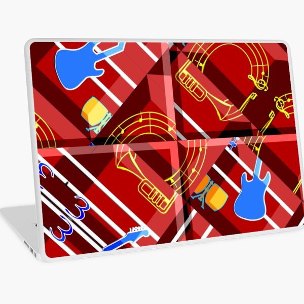 Item preview, *Wonderful Music Blue Summer Vibes - Geometric Romantic Blue Music Architecture Bauhaus Style - Ideal Gift for Guitarists and Trumpet Players* designed and sold by Ralek.