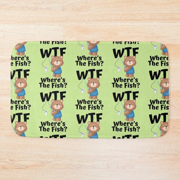 Item preview, WTF - Where's the Fish Funny Fishing Lover Cute Kawaii Tees designed and sold by BunBuntheDog-.