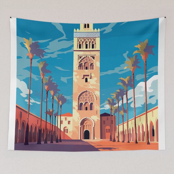 Item preview, Koutoubia Mosque Marraquesh - Morocco Travel Print - TP042 designed and sold by StudioRedKoala.