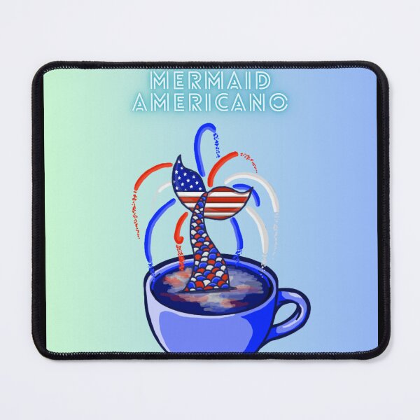 Item preview, Mermaid Americano (Green and Blue) designed and sold by octopuscafe.