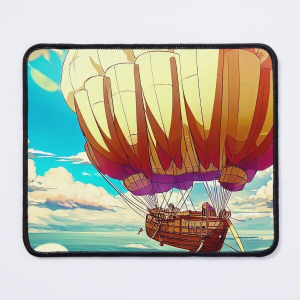 Item preview, Scenic Styles Skyborne Odyssey: Anime Airship Sailing Through Vast Ocean Horizons designed and sold by ScenicStyles.