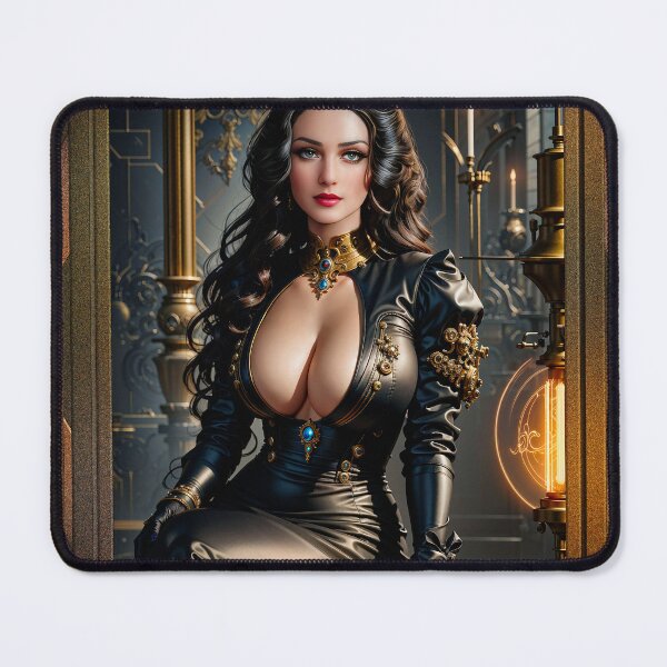 Item preview, Helenae Ostera In The Industrial Lab Of Professor Oksentor Stunning Sci-Fi AI Concept Art Portrait by Xzendor7 designed and sold by Xzendor7 Digital Art Creations.