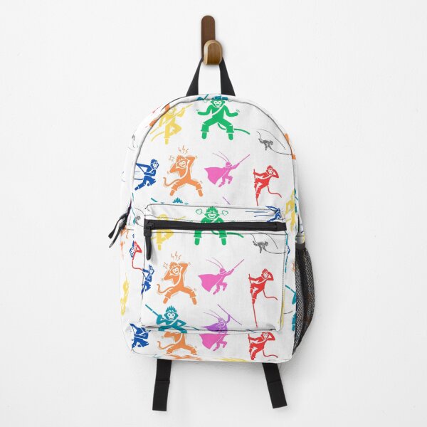 Item preview, Monkey Ninja - funny pattern of a monkey showing Ninja fight with a stick- colorful pattern designed and sold by Patternrealm.