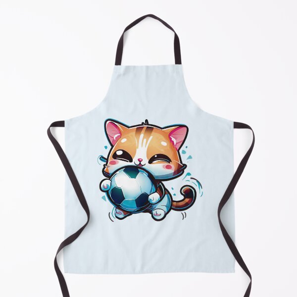 Item preview, Cute Kawaii Cat Holding a Soccer Ball designed and sold by Numero14.