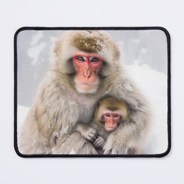 Item preview, Japanese Monkeys, Snow Monkeys, Red Faced Monkeys, Japanese Snow designed and sold by LadyBlush.