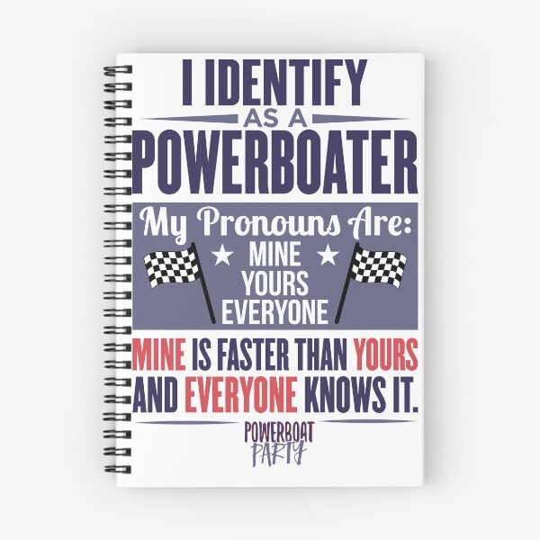 Item preview, Powerboat Party Lifestyle Clothing [PRONOUNS FOR POWERBOATERS] designed and sold by Powerboat Party.