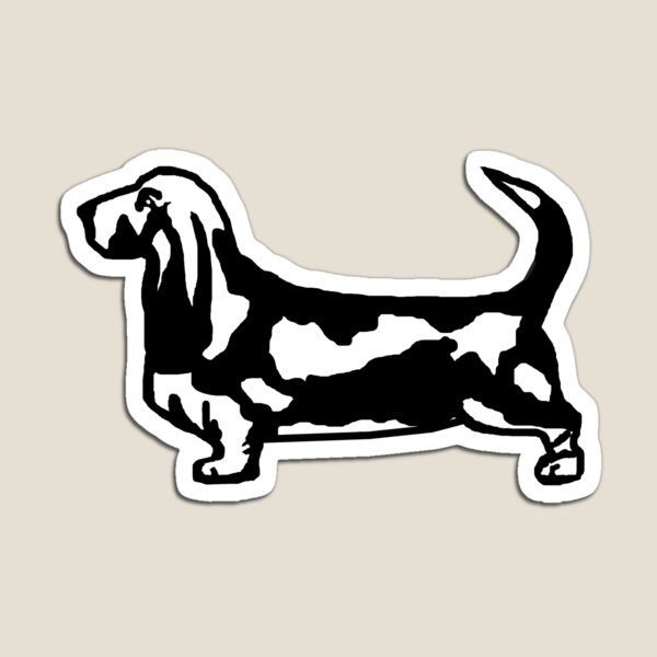 The Noble Basset Hound Magnet