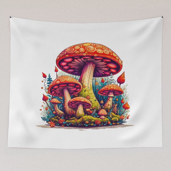 Artikelvorschau, Wunderschöne Pilzkunst - Coole DMT-Kunst - Trippy Shroom Illustration entworfen und verkauft von AlanPhotoArt.