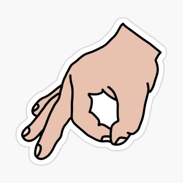 The Circle Game Finger Sign Joke Tondino | Sticker