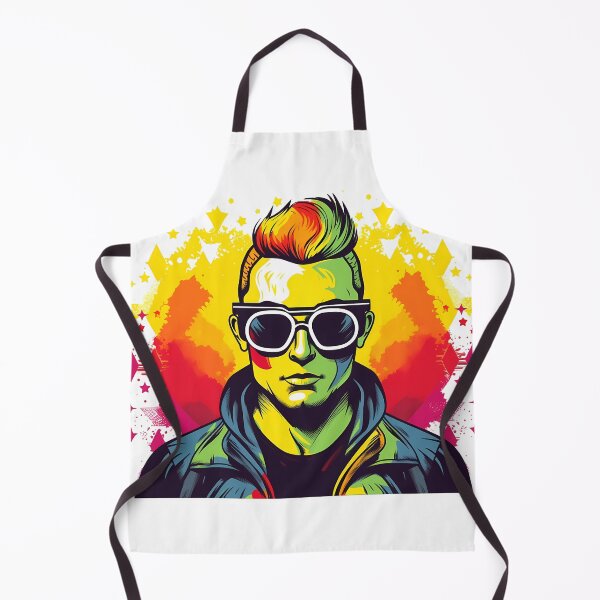 Item preview, DJ Colorful Cool Retro Guy Anime Comic Style designed and sold by MLArtifex.